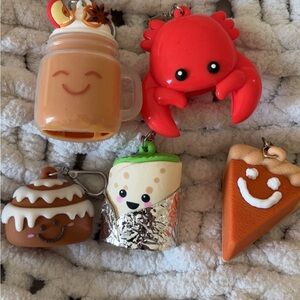 Bath & Body Works Fun Key & Card Holders - Red, Orange, Brown